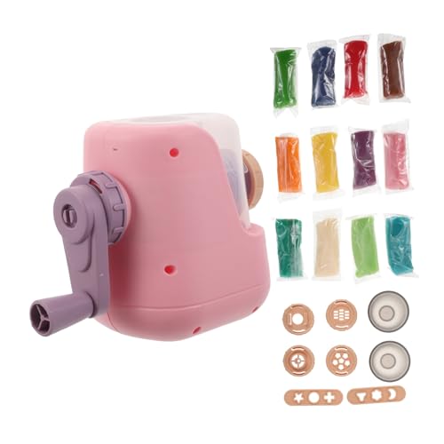Toyvian Nudelmaschine Spielset Manuell für Kreatives DIY mit Ungiftiger Modelliermasse Farbenfrohes Küchenspielzeug Fantasie Motorischen Fähigkeiten und Kognitivem Wachstum von Toyvian