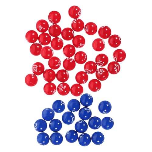 Toyvian Nummerierte Kleine Lotteriekugeln Leichte Kunststoffbälle für Verlosung Raffle Bingo Partyspiele Vielseitig Einsetzbar Klare Zahlen Einfache Identifikation von Toyvian