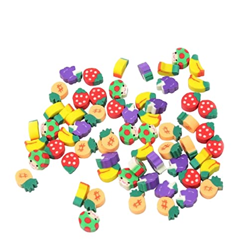 Toyvian Obst Radiergummi 50 Stück Für Kinder Lustige Frucht Radiergummis Sauber Und Sicher Für Schule Geschenke Bunte Schreibwaren von Toyvian