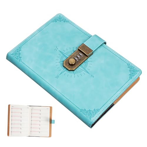 Toyvian Lockable Tagebuch Mit Kombination Schloss Stilvolles Notizbuch Für Mädchen Pu Kartenfächern Journal Für Persönliche Und Geschäftliche Notizen Sicheres Schreiben Ohne von Toyvian