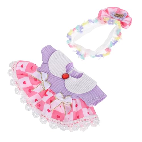 Toyvian Puppenkleidkleid Entzückende Puppen -Kleidung Accessoires -Babykleidung Puppenfotoshooting Puppen -Outfits Kleid Babyzubehör für Puppe wiedergeborenes Puppenkleid Stoff von Toyvian