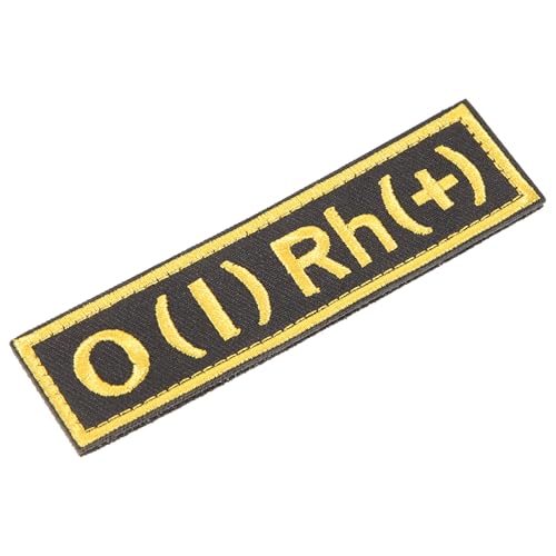 Toyvian Reflektierender Klett blutgruppen patch aus Strapazierfähigem und Besticktes Armband für Kleidung Rucksack und Uniform Leichtes Aufnäher Schnellen Identifikation im Outdoor von Toyvian