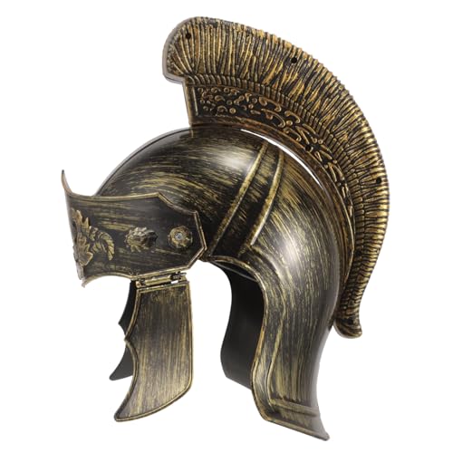 Toyvian Römischer Soldatenhelm Cosplay Kopfstück Kunststoff Vintage Helm für Herren Mittelalterliches Kostüm Party Zubehör von Toyvian