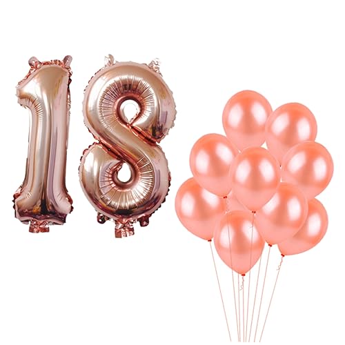 Toyvian Satz Zahlenballons Geburtstag Luftballons Gepunktete Luftballons Hochzeitsdekoration Heliumballons Latexballons Geburtstagsballons Für Mädchen Party Konfetti Punktmuster von Toyvian