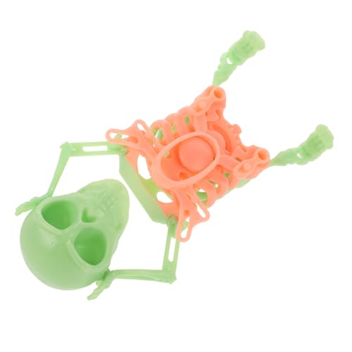 Toyvian Schädel lustige Halloween Dekoration Mini lustiges Tischdekoration Halloween -Ornamente Mini-Halloween-Figuren Tanzschädel Plastik Green von Toyvian