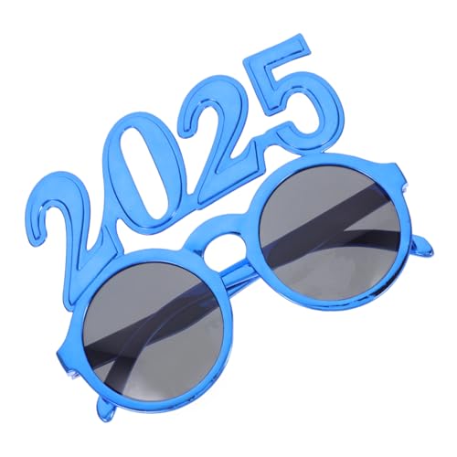 Toyvian Silvester Partybrille Blau Leichtes Langlebiges Material Fotorequisite für Neujahrsfeier Kompakt und Auffällig für Foto Booth und Festliche von Toyvian