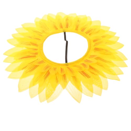 Toyvian Sonnenblumen-kopfbedeckung Lustiges Kindergarten Sportspiel-accessoire Dekorative Sonnenblumen-gesichtsmaske Leichte Bequeme Headgear-haube von Toyvian