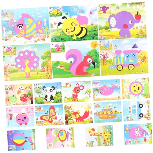 Toyvian Spielzeug für Jungen und Mädchen 20er-Pack Mosaik-stickerkunst für Mädchen Pädagogisches Sticker-Spielzeug-Set Bastelbedarf für Jungen und Mädchen Toyvian Spielzeug für Jungen und Mädchen 20er-Pack Mosaik-stickerkunst für Mädchen Pädagogisches Sticker-Spielzeug-Set Bastelbedarf für Jungen und Mädchen von Toyvian