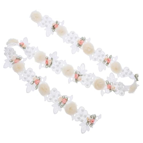 Toyvian Spitzenband: 1 Yard weißes Spitzenband mit floralem Rosenmuster und Perlen – Blumenbesatz für DIY-Projekte, Nähen, Hochzeitsdekor Toyvian Spitzenband: 1 Yard weißes Spitzenband mit floralem Rosenmuster und Perlen – Blumenbesatz für DIY-Projekte, Nähen, Hochzeitsdekor von Toyvian