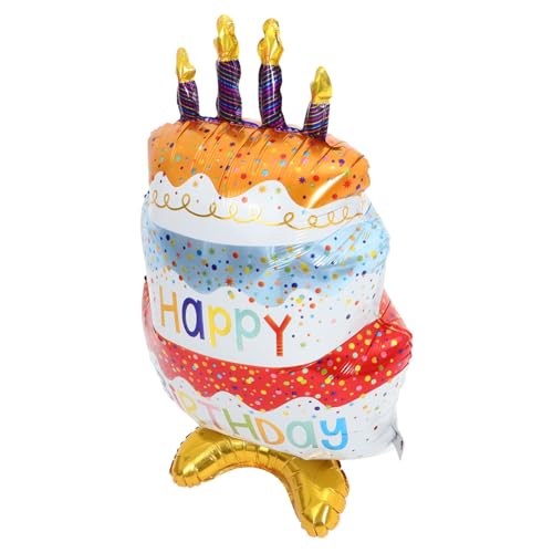 Toyvian Stehender Aluminiumfolie Kuchen Luftballon mit Buntem Sockel Langlebige Geburtstagsdekoration für Party Atmosphäre Einfach Aufzublasen Lebendige Tortendeko für Festliche Feier Toyvian Stehender Aluminiumfolie Kuchen Luftballon mit Buntem Sockel Langlebige Geburtstagsdekoration für Party Atmosphäre Einfach Aufzublasen Lebendige Tortendeko für Festliche Feier von Toyvian