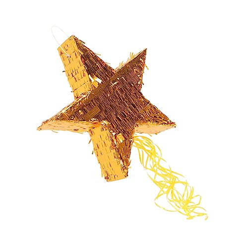 Toyvian Stereo-Piñata Für Geburtstagsfeier Pinata-Anhänger Mit Schokolade Gefüllte Pinata-Dekoration Mit Süßigkeiten Gefüllte Geburtstags-Pinata-Requisiten Papierfüllung Goldene von Toyvian