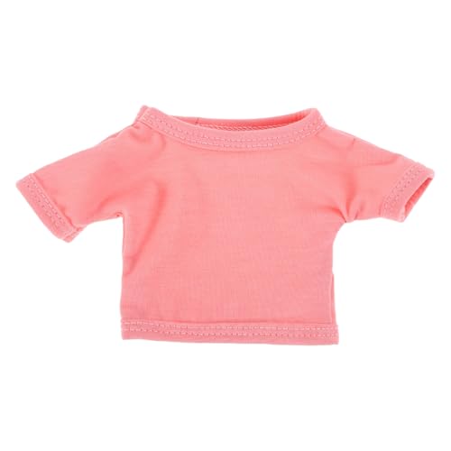 Toyvian Stoffbär Kleidung Shirt Passform 8-12 Zoll Plüschtier Winziges Rosa Stofftier T-Shirt Basic Puppen Shirt Mach Dein Eigenes Plüschpuppen Kleidungsaccessoires von Toyvian