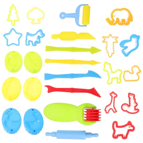 Toyvian Teiliges Knetwerkzeug Set Handgefertigte Clay Toys Sicheres Modellierwerkzeug für Kleinkinder Buntes DIY Formen und Ausstechformen Set Fördert Feinmotorik und Kreativität von Toyvian