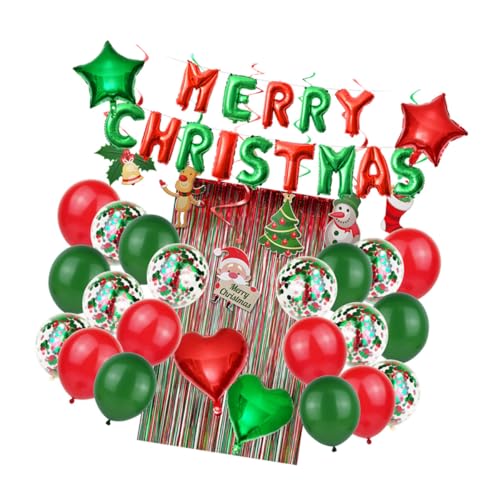Toyvian Teiliges Weihnachts Party Dekorationsset mit Roten und Grünen Aluminiumfolie Luftballons Sterne und Herzen Spiralanhänger Regenvorhängen Festliche Ballons für Weihnachtsfeier Toyvian Teiliges Weihnachts Party Dekorationsset mit Roten und Grünen Aluminiumfolie Luftballons Sterne und Herzen Spiralanhänger Regenvorhängen Festliche Ballons für Weihnachtsfeier von Toyvian