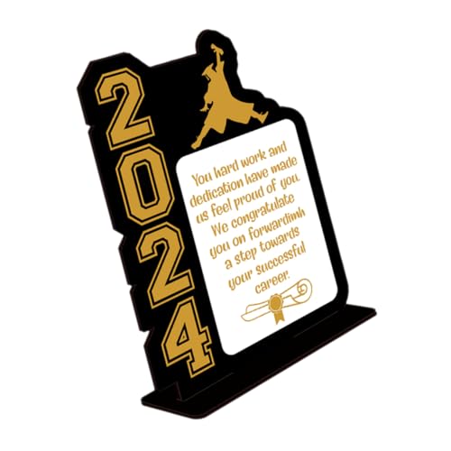Toyvian Tischdekoration Zum Abschluss – Tafelaufsatz Für Die Abschlussfeier 2024 Holzschild Elegantes Tischornament von Toyvian