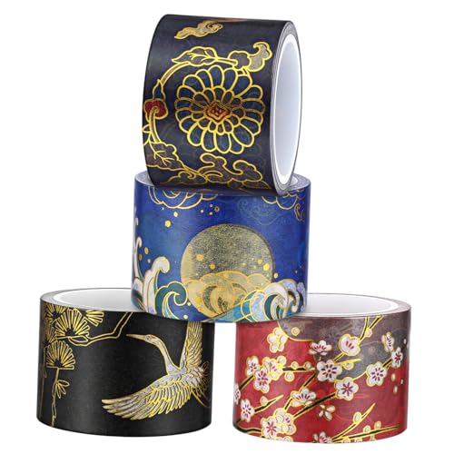 Toyvian Vintage Washi Tape Rollen 4er Pack Landschaft Scrapbook Tape Retro Blumenmuster Luxuriöse Folie Detail Stick Toyvian Vintage Washi Tape Rollen 4er Pack Landschaft Scrapbook Tape Retro Blumenmuster Luxuriöse Folie Detail Stick von Toyvian