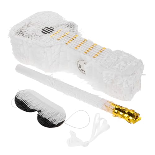 Toyvian Violin Piñata mit Stock und Augenbinde Candy Gefüllte Fiesta Party Dekoration Vielseitiges Smash Spiel für Jungen Mädchen Frauen Männer Kreatives Geburtstags party Zubehör von Toyvian