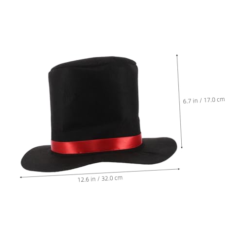 Toyvian Weihnachts Schneemann Hut mit Rotem Band Festlich Warm Vielseitig Einsetzbar für Winterparty Fasching Karneval Kostüm von Toyvian