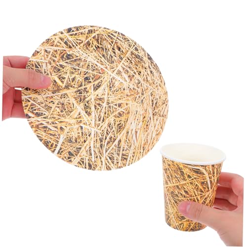 Toyvian Western Cowboy Party Pappteller Becher mit Strohballen Tischdecke Realistische Western Deko für Geburtstag und Partygeschirr im Wild West Stil Teiliges Party Toyvian Western Cowboy Party Pappteller Becher mit Strohballen Tischdecke Realistische Western Deko für Geburtstag und Partygeschirr im Wild West Stil Teiliges Party von Toyvian
