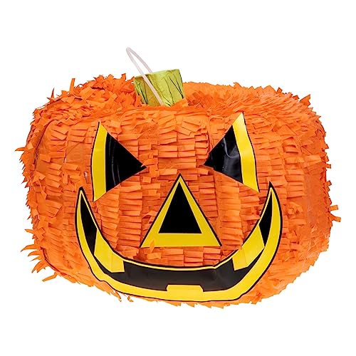 Toyvian Cinco De Mayo Pinata Halloween-pinata Für Kinder Halloween-kürbis-eimer Dekorative Piñata Gruselige Parteizubeh?r Ziehschnur-kürbispinata 3d Geist Papier Gefälschter Kürbis von Toyvian