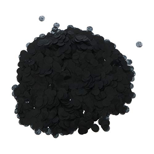 Toyvian schwarzer runder Seidenpapier Konfetti 1cm Tisch Konfetti Punkt für Hochzeitsdekorationen Ballonzubehör, 50g von Toyvian