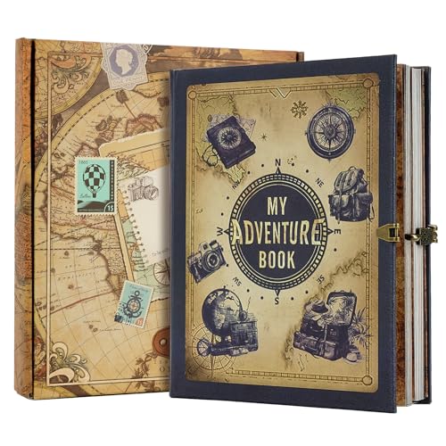 My Adventure Book Photo Album, Retro Stil geprägtes Cover Fotoalbum zum Einkleben, urlaub Fotoalbum Scrapbook Selbstgestalten/Reise Fotobuch/Jubiläum Hochzeit, Weihnachten, Valentinstagsgeschenke etc My Adventure Book Photo Album, Retro Stil geprägtes Cover Fotoalbum zum Einkleben, urlaub Fotoalbum Scrapbook Selbstgestalten/Reise Fotobuch/Jubiläum Hochzeit, Weihnachten, Valentinstagsgeschenke etc von Tpudn