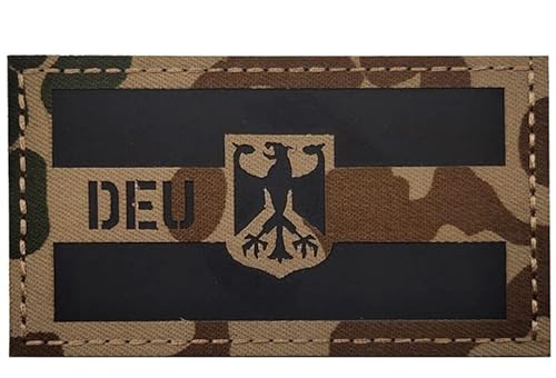 DEU Deutschland IR Infrarot Reflektierende Patches Klett Militär Bundeswehr Patch Klett Patches Für Taktische Kleidung Rucksack Baseballkappe Uniform Weste von TraLxwee