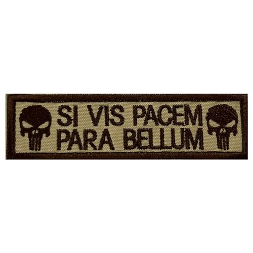 Patches Klett Militär Bundeswehr Patch Klett Patches Punisher Für Taktische Kleidung Rucksack Baseballkappe Uniform Weste Hundegeschirr Punisher Patch(SI VIS Pacem para Bellum) von TraLxwee