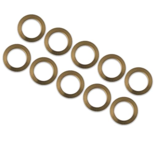 10 Stück Sägeblatt-Messingbuchsen-Adapterring, Messing-Reduzierringscheibe mit einzigartiger Wellenschliff, 25,4 mm auf 20 mm von Trabo
