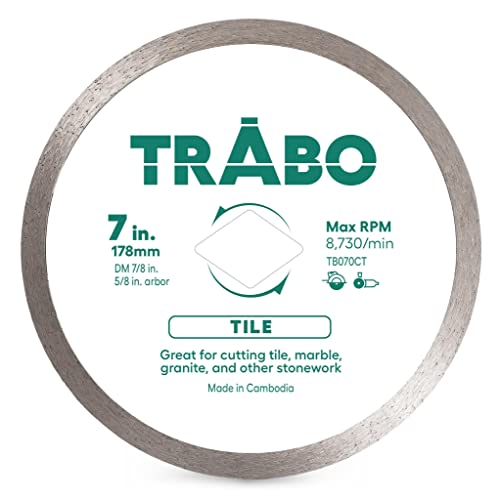 Trabo Diamant-Metallbindung zum Schneiden von Granit, Keramik, Porzellan, Quarz und mehr, mit 2,2 cm Dorn mit 1,6 cm Reduzierring von Trabo