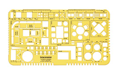 Traceease Interior Design, Haus-Plan und Möbel Vorlagen für Küche/Bett/Bad-Drafting-Tools-Architektur Stencils von Traceease