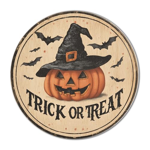 Halloween-Wanddekoration, Horror-Geschenke, Kürbisse Süßes oder Saures, Halloween-Poster, Horror-Dekor, 30,5 x 30,5 cm von TracyArt