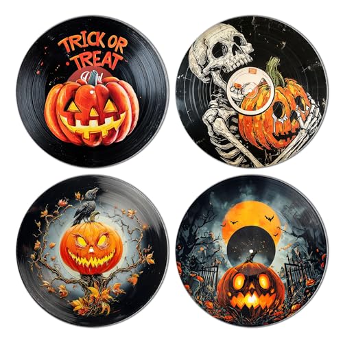 Halloween-Wanddekoration, Horror-Geschenke – Kürbisse Süßes oder Saures, Halloween-Poster, 4 Stück, 30,5 cm von TracyArt