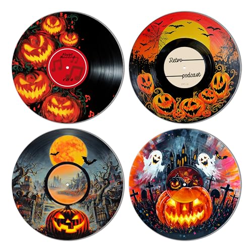 Halloween-Wanddekoration, Horror-Geschenke – Kürbisse Süßes oder Saures, Halloween-Poster, Horror-Dekoration, 4 Stück, 30,5 cm von TracyArt