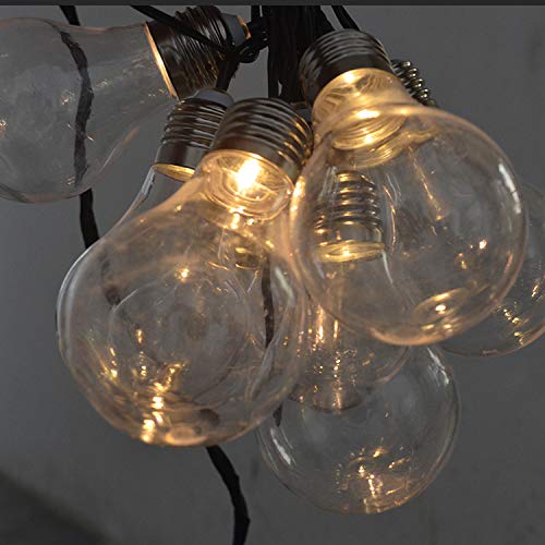 10 LED / 4 Meter Solar Lichterkette Glühbirnen Deko Warm-Weiß Solarbetrieben zum Schmücken Deko Party Licht Beleuchtung von Trade-Shop