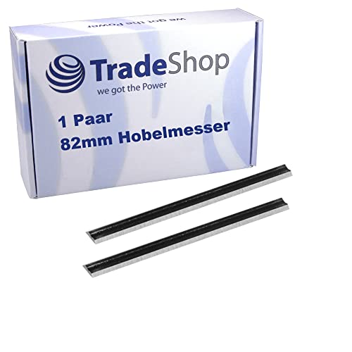 2x Trade-Shop 82mm HSS Hobelmesser/Wendemesser/Ersatzmesser kompatibel mit Bosch GHO 31-82 GHO 36-82C, Makita 1900B 1100 1125 1901 1923B 1600 M102 von Trade-Shop