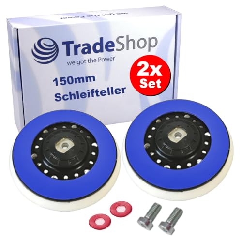 2x Trade-Shop Klett Polierteller Schleifteller Stützteller 150mm M8 kompatibel mit Rupes Bigfoot LHR 21 ersetzt 981.321 / inkl. Schraube, Unterlegscheibe 2x Trade-Shop Klett Polierteller Schleifteller Stützteller 150mm M8 kompatibel mit Rupes Bigfoot LHR 21 ersetzt 981.321 / inkl. Schraube, Unterlegscheibe von Trade-Shop