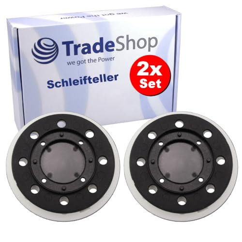 2x Trade-Shop Klett Schleifteller Stützteller 125mm kompatibel mit Festool ST-STF 125/8-M4-J W-HT, 492280 / Exzenterschleifer Ersatzteil von Trade-Shop