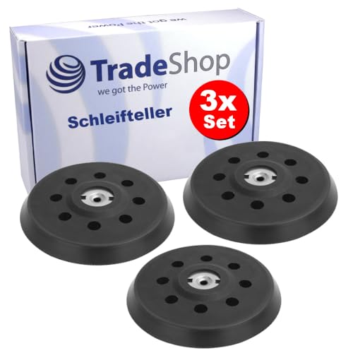 3x Trade-Shop Klett Schleifteller/Stützteller/Haftteller 125mm kompatibel mit Metabo SXE 325 Intec, SXE 425, SXE 425 TurboTec Exzenterschleifer 3x Trade-Shop Klett Schleifteller/Stützteller/Haftteller 125mm kompatibel mit Metabo SXE 325 Intec, SXE 425, SXE 425 TurboTec Exzenterschleifer von Trade-Shop