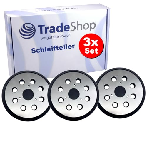 3x Trade-Shop Schleifteller Stützteller 125mm mit Metall-Rückseite kompatibel mit Makita BO5010/K BO5011 BO5012 BO5020 BO5021/K BO5030/K BO5031/K BO5040 3x Trade-Shop Schleifteller Stützteller 125mm mit Metall-Rückseite kompatibel mit Makita BO5010/K BO5011 BO5012 BO5020 BO5021/K BO5030/K BO5031/K BO5040 von Trade-Shop