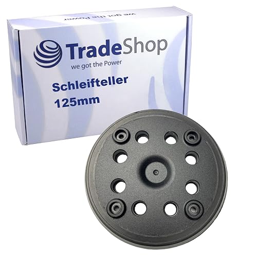 Trade-Shop 8-Loch + 4-Loch Klett Schleifteller/Stützteller/Haftteller kompatibel mit Bosch PEX 270 A, PEX 270 AE ersetzt 2608601159, 2608601169 von Trade-Shop