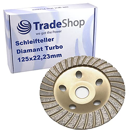 Trade-Shop Diamant Turbo Schleifteller/Schleiftopf/Topfscheibe 125 x 22,23mm Ersatz für Würth Bosch Makita Festool Flex Metabo Elektrowerkzeuge Trade-Shop Diamant Turbo Schleifteller/Schleiftopf/Topfscheibe 125 x 22,23mm Ersatz für Würth Bosch Makita Festool Flex Metabo Elektrowerkzeuge von Trade-Shop