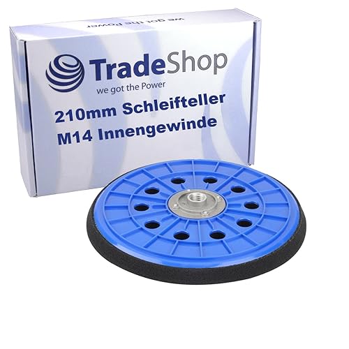 Trade-Shop Klett 225mm Schleifteller/Haftteller kompatibel mit Matrix DWS 600, 710, 750, 780, 1200, kompatibel mit DEMA TS800 / 10 Absauglöcher von Trade-Shop