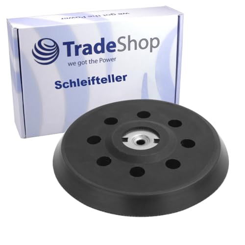 Trade-Shop Klett Schleifteller/Stützteller 125mm Durchmesser kompatibel mit Metabo SXE325 Intec, SXE425, SXE 425 TurboTec Exzenterschleifer von Trade-Shop