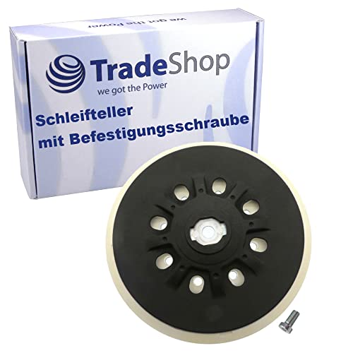 Trade-Shop Schleifteller/Stützteller/Haftteller kompatibel mit Festo/Festool Exzenterschleifer / 150mm Durchmesser, 17 Löcher, Klett, hart von Trade-Shop