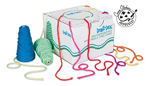 Trait-Tex Mini Neon Yarn Dispenser Box, 9 Cones von Trait-Tex