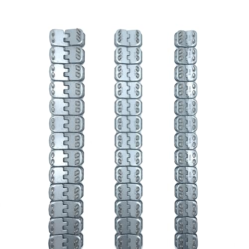 44 cm Förderband-Heftklammern mit Scharnierstift, 2 Paar in einer Box, Heftklammer-Schnürung MR2S (für Bandstärke 3–5 mm) von Trallyer