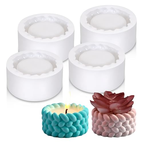 TranRantic 4er Set Silikonform Kerzenhalter, Wiederverwendbare Gießformen Silikon, Haltbare Kerzen Formen für Kerzen Teelicht TranRantic 4er Set Silikonform Kerzenhalter, Wiederverwendbare Gießformen Silikon, Haltbare Kerzen Formen für Kerzen Teelicht von TranRantic
