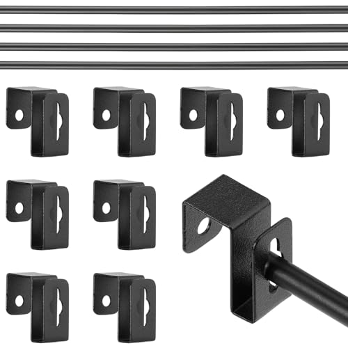Trandraft Hängeregistratur-Clips, Metall, Schwarz, 4 Stück, 12 Stück, 8 Hängeschienen, 4 Aktenschrankschienen, passend für 1/2 Schublade, seitlicher Dokumentenordnerrahmen, Dokumentenaufhänger für von Trandraft