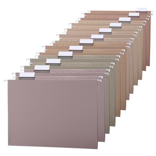Trandraft Morandi-Hängemappen, Briefform, 6 Farben, Hängemappe, Organizer für Büro, Zuhause, Aktenschrank (neutrale Farbe), 12 Stück von Trandraft